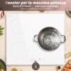 A02437b8678c641d29756ab0d9d1469a2E.jpg Karinear Induction Hob 3 Plates, White with Plug, Autonomous Hob Installation 59 cm, Boost, Safety Lock, Timer, 16 A, 220-240 V