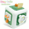 Montessori Busy Board Sensory Toy Baby Practice Skills Activity Cube Early Educational Toy Fine Motor Toy Gifts for Boys Girls