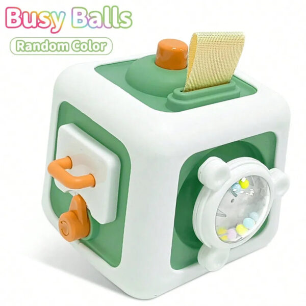 Montessori Busy Board Sensory Toy Baby Practice Skills Activity Cube Early Educational Toy Fine Motor Toy Gifts for Boys Girls