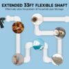 A3dc49d3121ef4280a1ae51acfd81e657C.jpg 33FT Drain Auger Clog Remover Flexible Plumbing Snake Use Manually or Powered for Kitchen Bathrom Shower Sink Cleaning Tool
