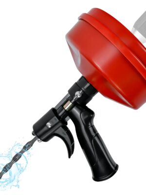 33FT Drain Auger Clog Remover Flexible Plumbing Snake Use Manually or Powered for Kitchen Bathrom Shower Sink Cleaning Tool