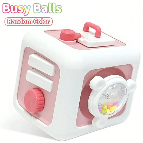 Montessori Busy Board Sensory Toy Baby Practice Skills Activity Cube Early Educational Toy Fine Motor Toy Gifts for Boys Girls
