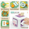 Montessori Busy Board Sensory Toy Baby Practice Skills Activity Cube Early Educational Toy Fine Motor Toy Gifts for Boys Girls