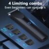 Electric Hair Clipper, USB Rechargeable, Cordless Hair Clipper with Limiting Comb, Suitable for Face, Beard and Body Parts.