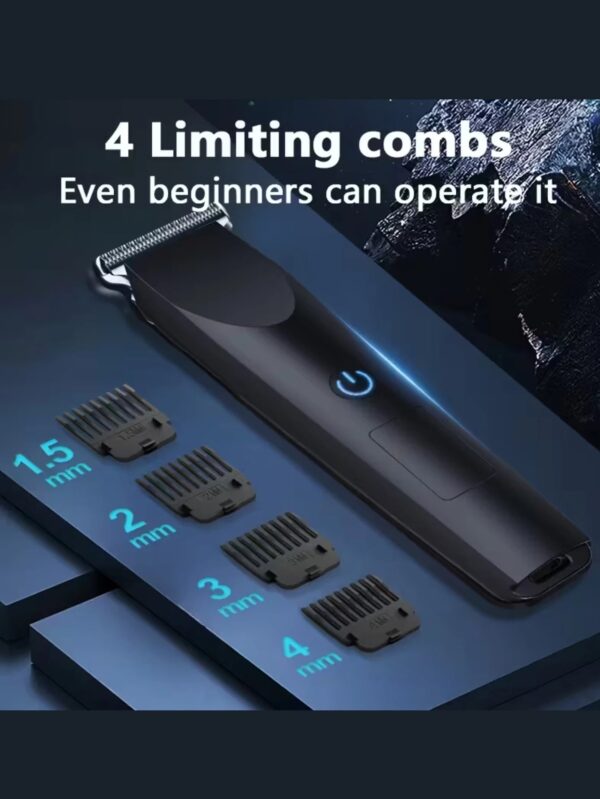 Electric Hair Clipper, USB Rechargeable, Cordless Hair Clipper with Limiting Comb, Suitable for Face, Beard and Body Parts.