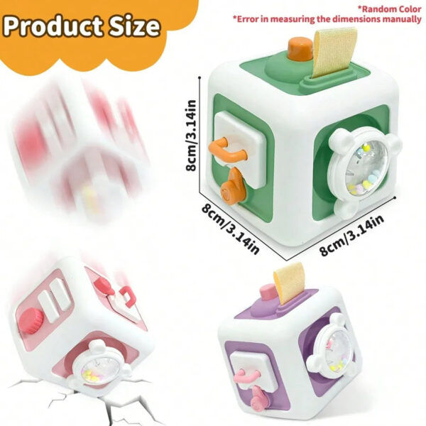Montessori Busy Board Sensory Toy Baby Practice Skills Activity Cube Early Educational Toy Fine Motor Toy Gifts for Boys Girls
