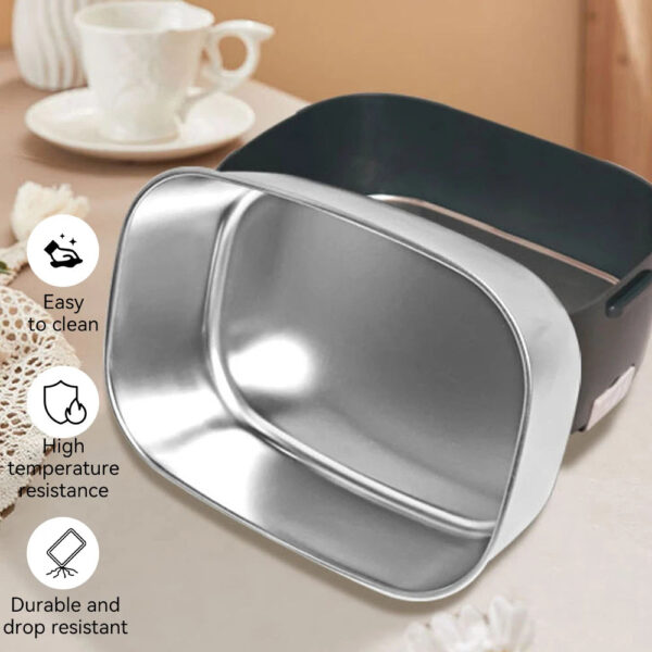 1.5L Electric Lunch Box Food Warmer Portable Food Heater for Car Trucker Home Office 304 Stainless Steel Liner Lunch Heating Box