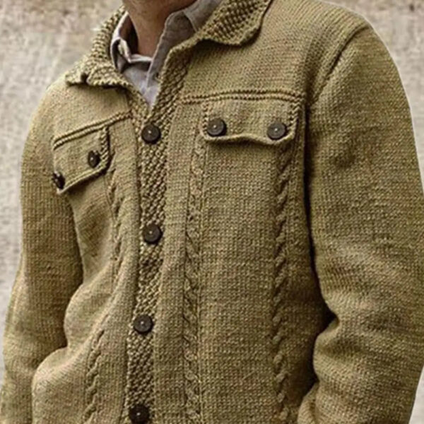 H01ddaf00b3fd4ddcb23ccf6b68061efcy.jpg Men's Knitwear Cardigan Sweater Multi-Button Long Sleeve Breathable Solid Color Men Wool Knitted Long Sleeve Sweater 2021