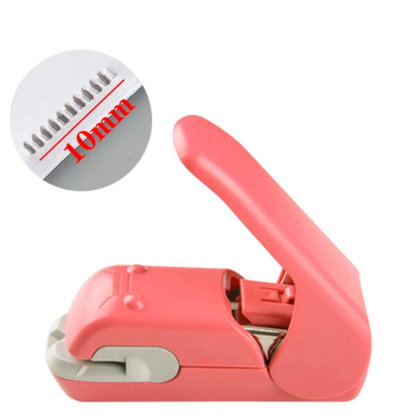 H0e41d9396cd74789b4f5bed645bad3328.jpg 1PC Stapleless Stapler Book Paper Stapling Stapler Mini Portable No Staples School Office Supplies