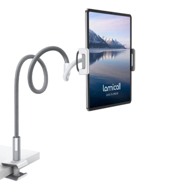 H166680e0943e42f5936b3901066fa2e59.jpg Lamicall LS02 Flexible Gooseneck Tablet Holder Bed Headboard Lazy Arm Tablet Mount Stand Hands Free 360 Rotation Pad Smart Phone