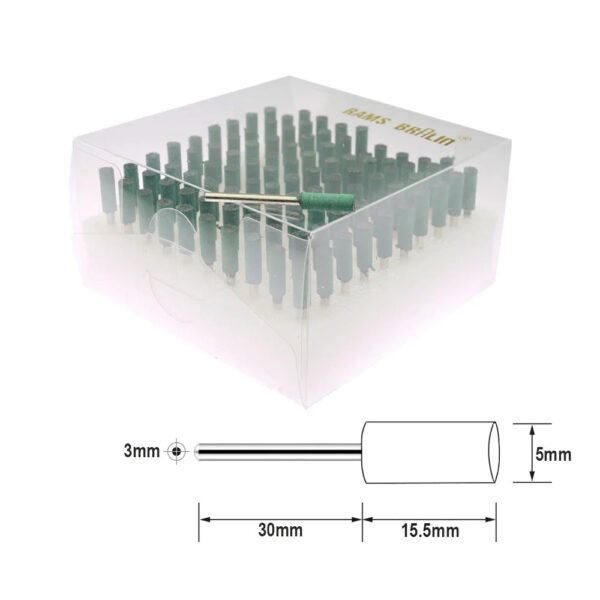 100 pieces Rubber Mounted Point OD10-4mm Grinding Head for Mould Finish Polish Die Grinder Rotary Tools