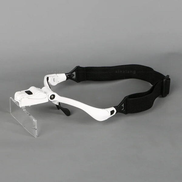 H373ea10b5afe4b1d8eb4bb3cfae9b51cX.jpg Headband LED Magnifier 1.0X, 1.5X, 2.0X, 2.5X, 3.5X Magnifying Glass With LED Light Portable Backlit Magnifier Jewelry Loupe
