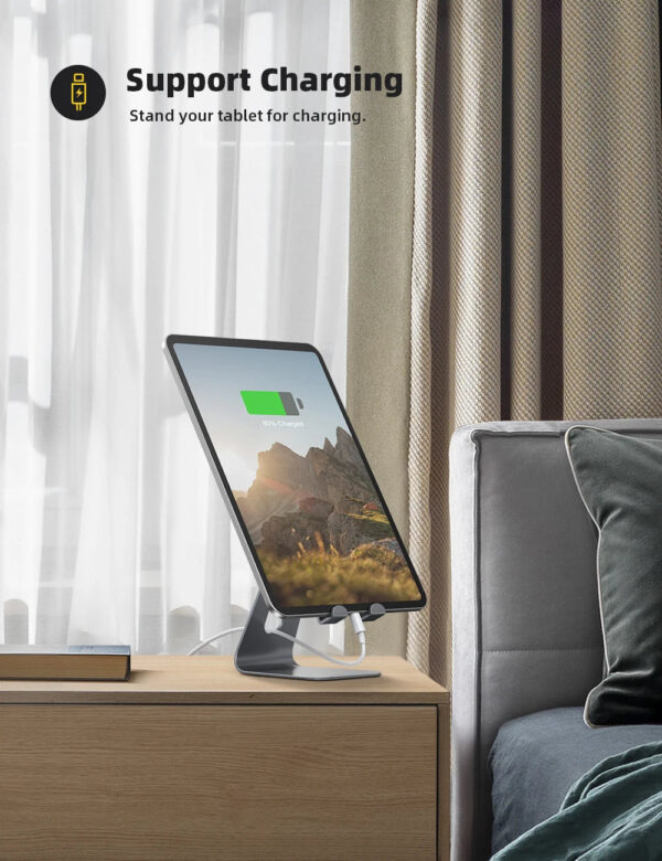 H3e7e2031716a49c293fd45be3d233dfaD.jpg Lamicall A1 Tablet Stand Adjustable Desktop Holder Dock Portable Cradle Mount for 4-13 Inch Pad E-Reader Video Conference Zoom
