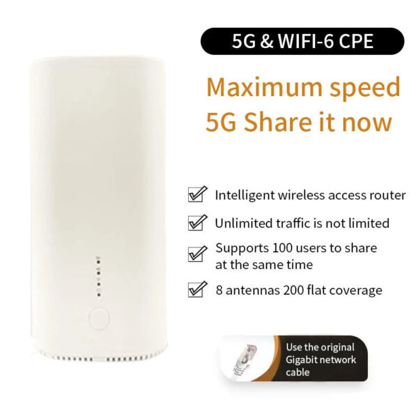H5c6e69abe13848e5ab6980c6f1240ec7d.jpg 5G CPE LTE WIFI Hotspot Wireless 5G CPE WIFI 6 Router