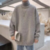 H5d0fe0ba0e2f4b29a41091c7bc3754bal.jpg Knitted Warm Sweater Men Turtleneck Sweater Men's Loose Casual Pullovers Bottoming Shirt Autumn Winter New Solid Color Pullovers