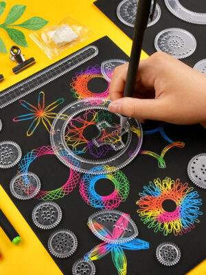 22pcs Spirograph Drawing Toys Set Interlocking Gears Wheels Painting Drawing Accessories Creative Educational Toy Spirographs