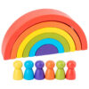 H62877cdcd0f64e1b96517a4d4fdee19cP.jpg DIY children's wooden rainbow toy creative wood rainbow stacked balance blocks baby toy Montessori educational toys for children