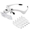 H64387c592c4045f6b5f66c320242e4268.jpg Headband LED Magnifier 1.0X, 1.5X, 2.0X, 2.5X, 3.5X Magnifying Glass With LED Light Portable Backlit Magnifier Jewelry Loupe