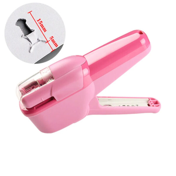 H8d53652bcde749a69edfa31048010d39w.jpg 1PC Stapleless Stapler Book Paper Stapling Stapler Mini Portable No Staples School Office Supplies