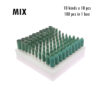 100 pieces Rubber Mounted Point OD10-4mm Grinding Head for Mould Finish Polish Die Grinder Rotary Tools