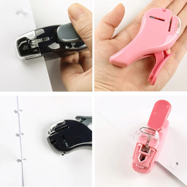 H9816dfd72b064f09a0cbb218df2c085e2.jpg 1PC Stapleless Stapler Book Paper Stapling Stapler Mini Portable No Staples School Office Supplies