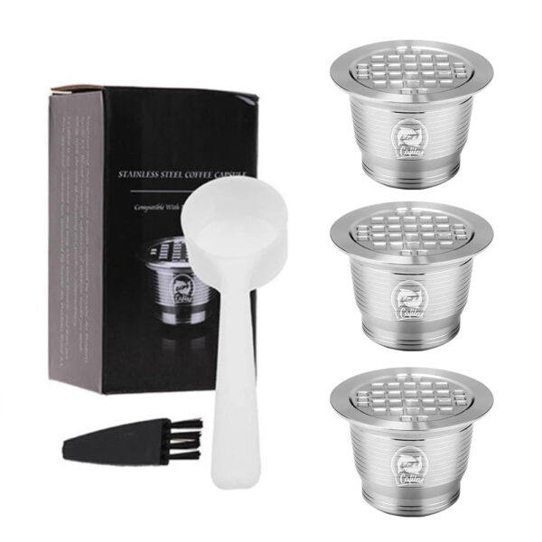 H9901d0d7ab414dd99d59c2909ba14dc9b.jpg RECAFIMIL Reusable Stainless Steel Coffee Capsules Refillable Capsules Filters Pods for Nespresso OriginalLine Machines