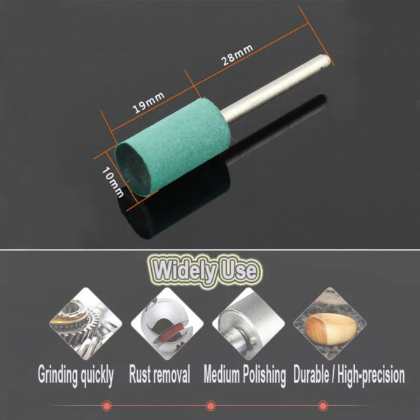 100 pieces Rubber Mounted Point OD10-4mm Grinding Head for Mould Finish Polish Die Grinder Rotary Tools