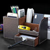 HTB1Rw_oalWD3KVjSZFsq6AqkpXap.jpg MIRUI PU Leather Desk Stand Skin Care Cosmetic Organizer Pen Holder Desktop Accessories Storage Grids Container Gifts Box Case