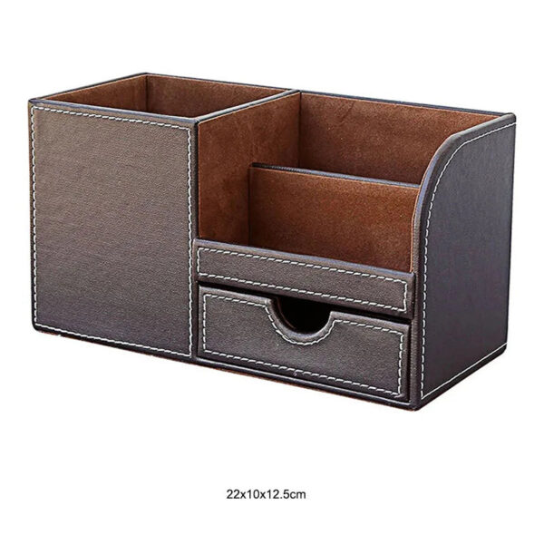 HTB1n7_oamWD3KVjSZSgq6ACxVXaE.jpg MIRUI PU Leather Desk Stand Skin Care Cosmetic Organizer Pen Holder Desktop Accessories Storage Grids Container Gifts Box Case