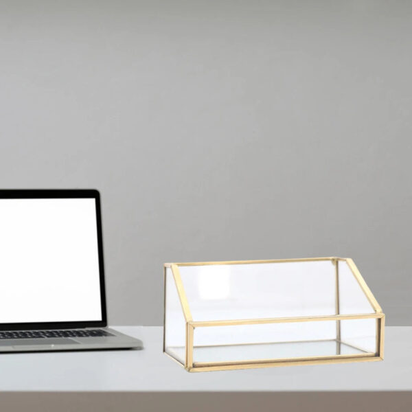 Desk Shelf Box Storage Display Stand Acrylic Plastic Clear Desktop Business Card Holder Organizers Case for Home Office