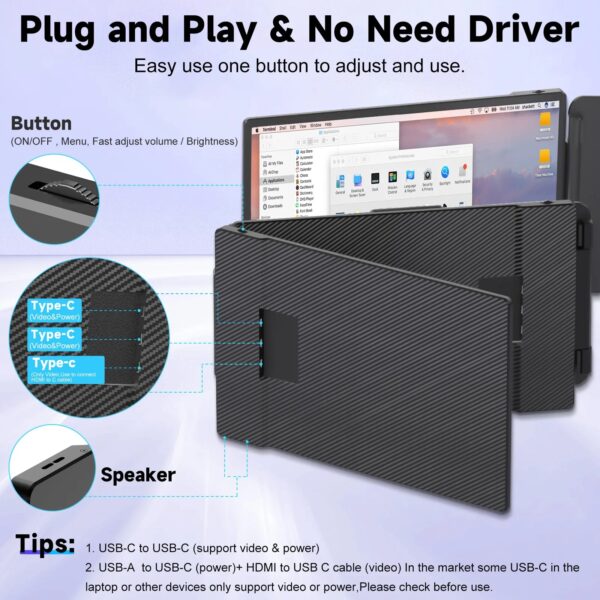 Haca45a4a995b4e0bb4bdc5823b0c926fb.jpg Direct Factory Portable Monitors S2 Triple Laptop Screen Extender 14" FHD 1080P IPS Dual Portable Monitor for Laptop Extension
