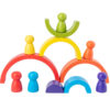 Hacd8b43efcb94a6084026f611b32dfc6p.jpg DIY children's wooden rainbow toy creative wood rainbow stacked balance blocks baby toy Montessori educational toys for children