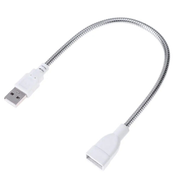 Hb64a3e74a09f46ebba2a31f132f62each.jpg 29cm Usb Male To Female Extension Cable Led Light Adapter Wire Metal Flexible Tube For Portable Power Supply Notebook Charger