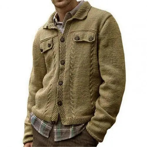 Hcbc25c28a3f645cf9b2914962cb5adbdx.jpg Men's Knitwear Cardigan Sweater Multi-Button Long Sleeve Breathable Solid Color Men Wool Knitted Long Sleeve Sweater 2021