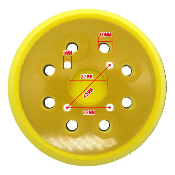 5 Inch 8 Holes 4 Nails Hook & Loop Sanding Pads 1 Pcs 125mm for Fits Air Sander Polishing and Sanding Wood Car Body and Metal