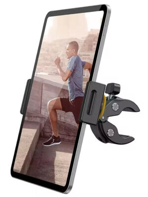 Hcf2d897eddc943f385fdc03f4905b03dP.jpg Lamicall BT01 Universal Tablet Holder for Treadmill Gym Handlebar Mount Spin Bike Phone Stand Adjustable Clamp 4.7-12.9 Inch Pad