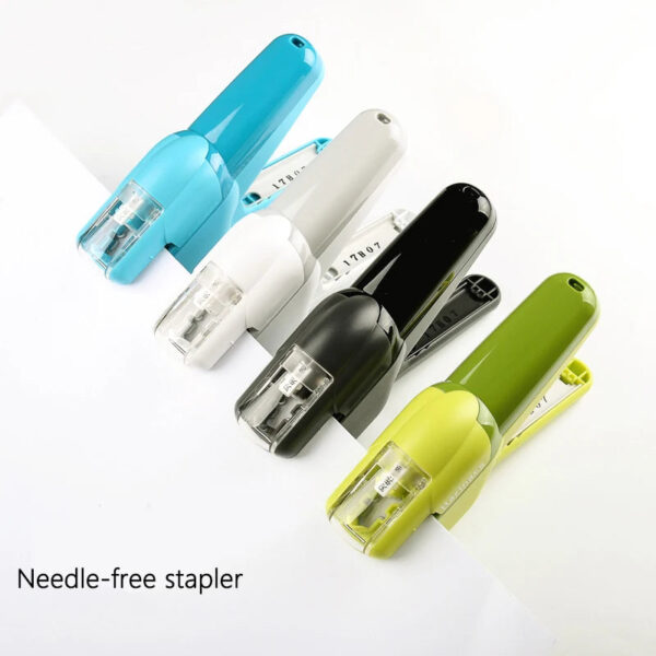 He421b8a35a464fbd89aa863555d060dfg.jpg 1PC Stapleless Stapler Book Paper Stapling Stapler Mini Portable No Staples School Office Supplies