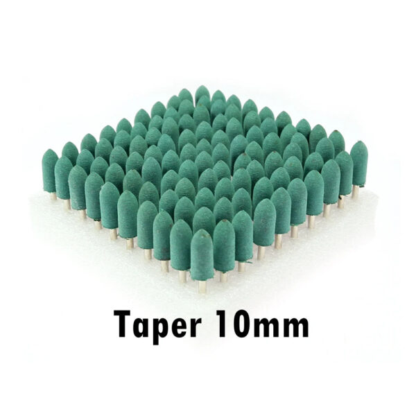 100 pieces Rubber Mounted Point OD10-4mm Grinding Head for Mould Finish Polish Die Grinder Rotary Tools