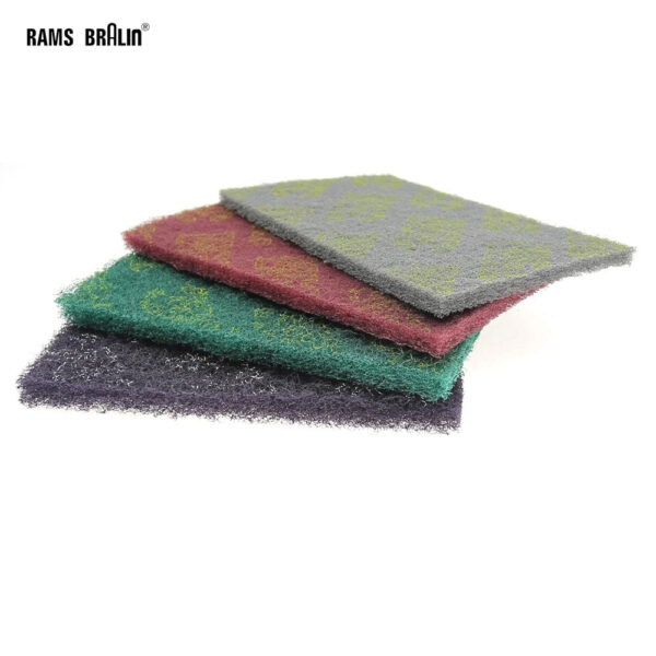Heab074bc657943dfa06f2a0e86668c39c.jpg 1 piece 5"*8" Non-woven Cleaning Polishing Pad for Stainless Steel Metals Wood Paint Plastic Polishing
