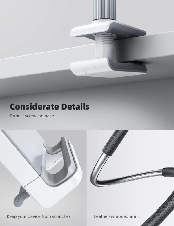 Hf46b7342c2434d65afa8c71d9b9009efJ.jpg Lamicall LS02 Flexible Gooseneck Tablet Holder Bed Headboard Lazy Arm Tablet Mount Stand Hands Free 360 Rotation Pad Smart Phone