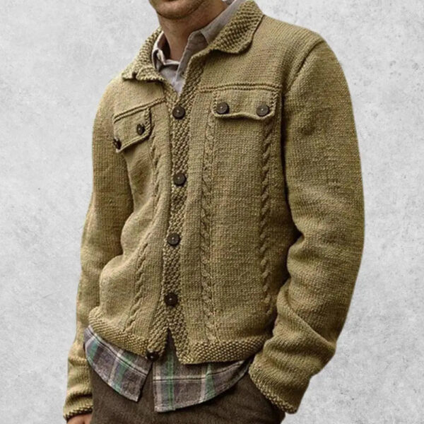 Hf697fe28461d49999056198399a3bf5bN.jpg Men's Knitwear Cardigan Sweater Multi-Button Long Sleeve Breathable Solid Color Men Wool Knitted Long Sleeve Sweater 2021