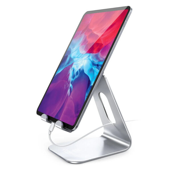 Hf6f5e18b18dd43e78cbafcdc5ec6f373I.jpg Lamicall A1 Tablet Stand Adjustable Desktop Holder Dock Portable Cradle Mount for 4-13 Inch Pad E-Reader Video Conference Zoom
