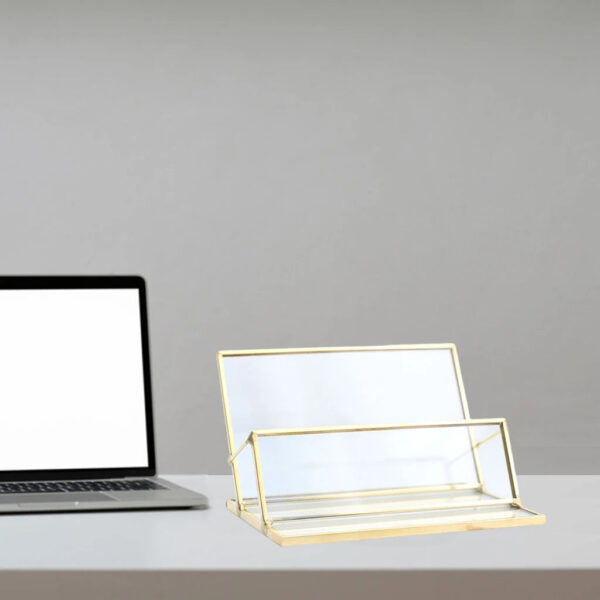 Desk Shelf Box Storage Display Stand Acrylic Plastic Clear Desktop Business Card Holder Organizers Case for Home Office