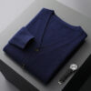 S008c612c854c41a0b139f91b3b7f09dc8.jpg 100% merino wool Men's Cardigan Cashmere Sweater Autumn And Winter Knitted Jacket Solid Color Long-Sleeved High Quality Top