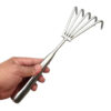 S00c55fc0e54e4bbda2e0c332485757718.jpg Claws Garden Hand Rake Stainless Steel Manual Small Leaf Rakes Integrated Gardening Tool Weeding Removal Puller Garden Yard