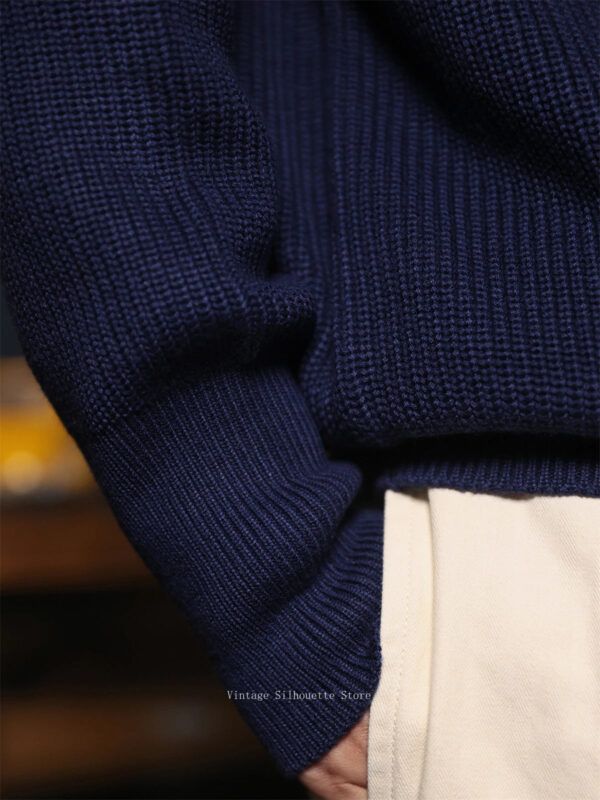 S00f10cfb7ab341389f1afc0983b47fe85.jpg Classic Raglan Sleeve Crewneck Sweater Vintage Style Men's Wool Blend Knitted Pullover Jumper Thick