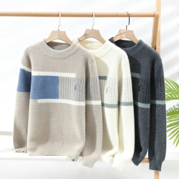S013e9e18254e4ef495b396ef605ed0b0B.jpg Men's Printed Street Fashion Casual Sweaters 2025 Autumn Winter Slim Fit Men Sweater Thicken Warm Wool Pullovers Full