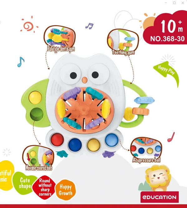 S016ab93d75bf4e549026287d3f5e32aer.jpg Montessori Owl Pull String Sensory Development Baby Toy Early Learning Education Finger Grasp Training for 10 Months+