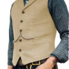 S019392c5cc844db985cb5dc9826c76a1N.jpg Wool Tweed Men's Suits Vest for Groomsmen Wedding Lapel Casual Slim Business Vests Sleeveless Waistcoat Male Gilet Homme Vests