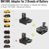 Battery Adapter Converter with USB For Dewalt 20V Li-ion for Milwaukee 18V Li-ion Battery to for Ryobi 18V Li-ion Battery tool
